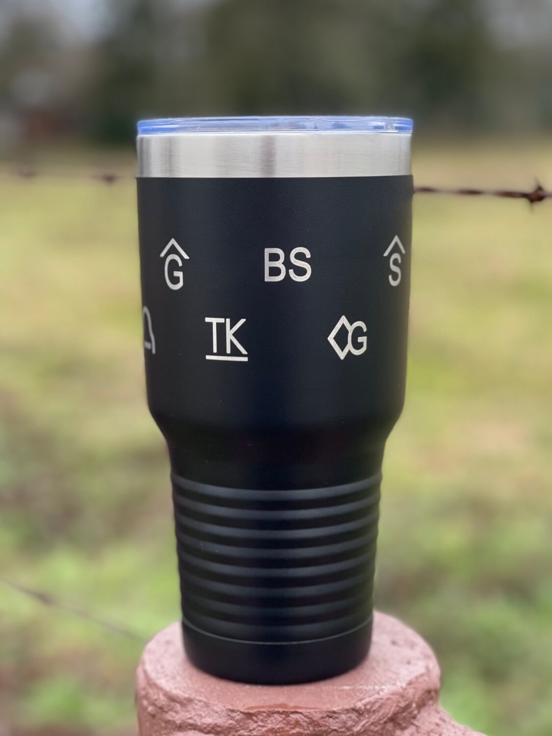 Black 30 oz. Tumbler with Multiple Brands