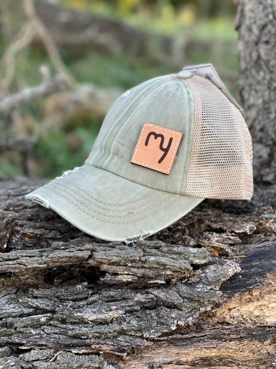 Women's CC Criss-Cross Back Hat with Side Patch (Multiple Color Options)