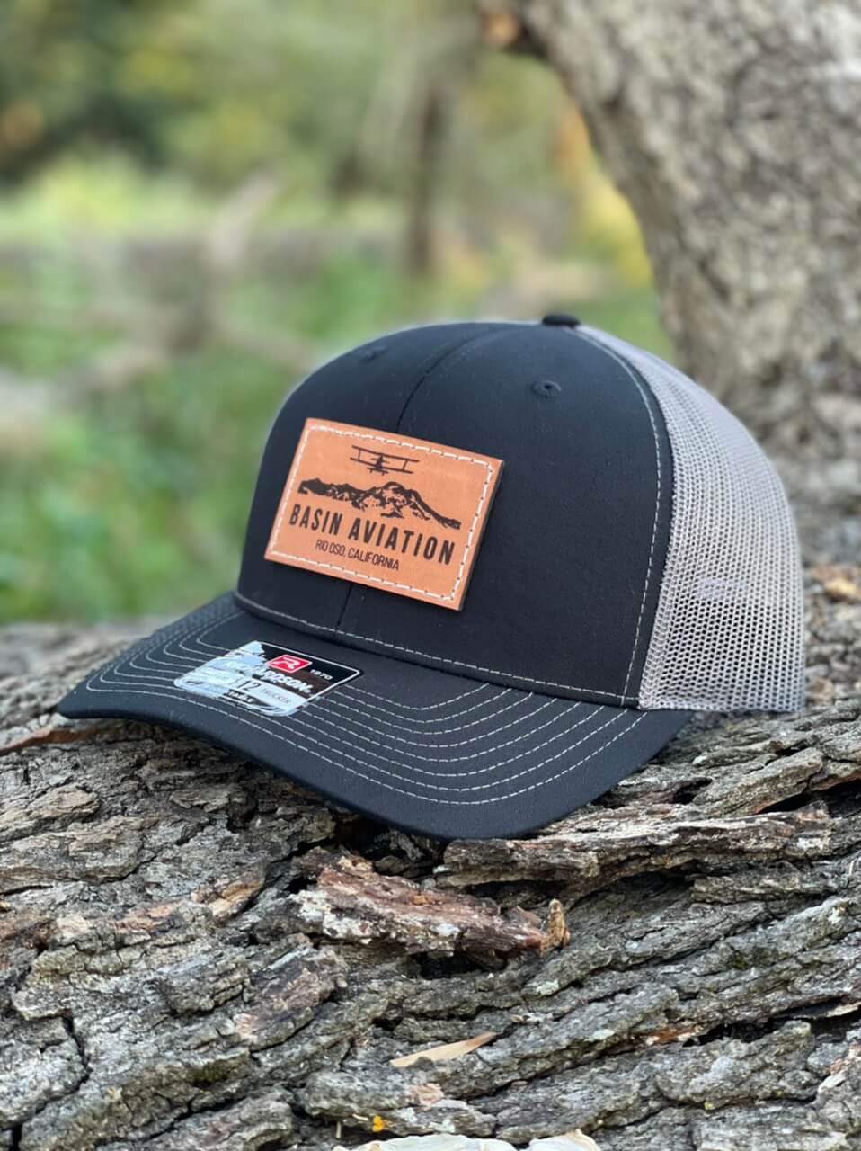 Trucker Hat with Rectangular Center Patch (Multiple Color Options)