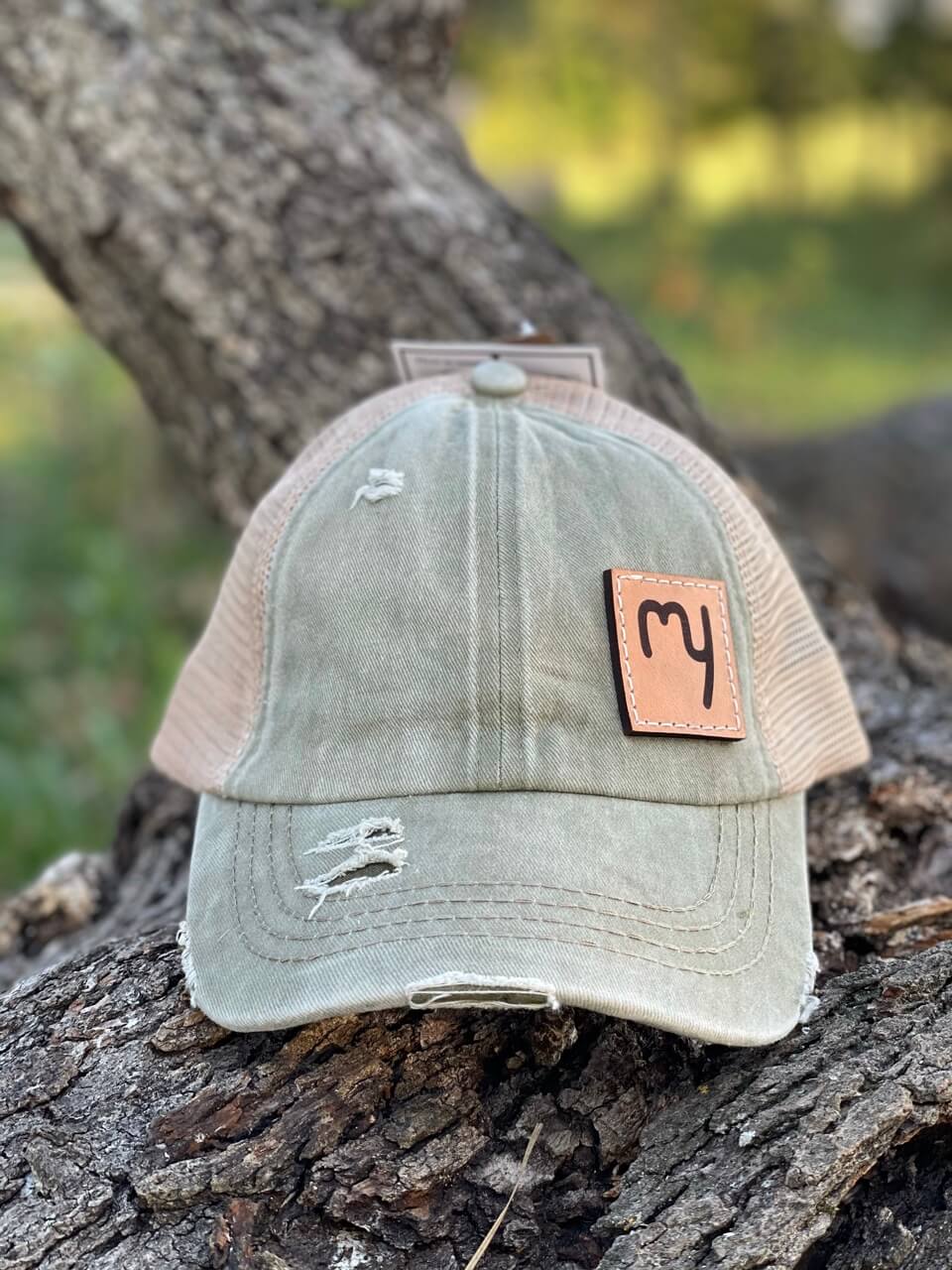 Women's CC Criss-Cross Back Hat with Side Patch (Multiple Color Options)