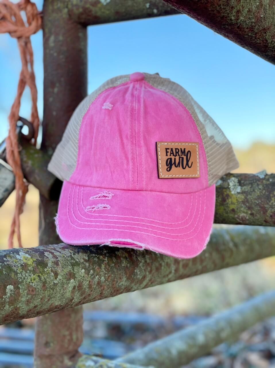 Women's CC Criss-Cross Back Hat with Side Patch (Multiple Color Options)