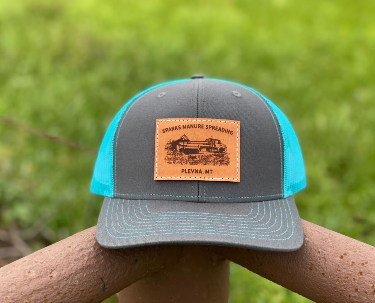 Trucker Hat with Rectangular Center Patch (Multiple Color Options)