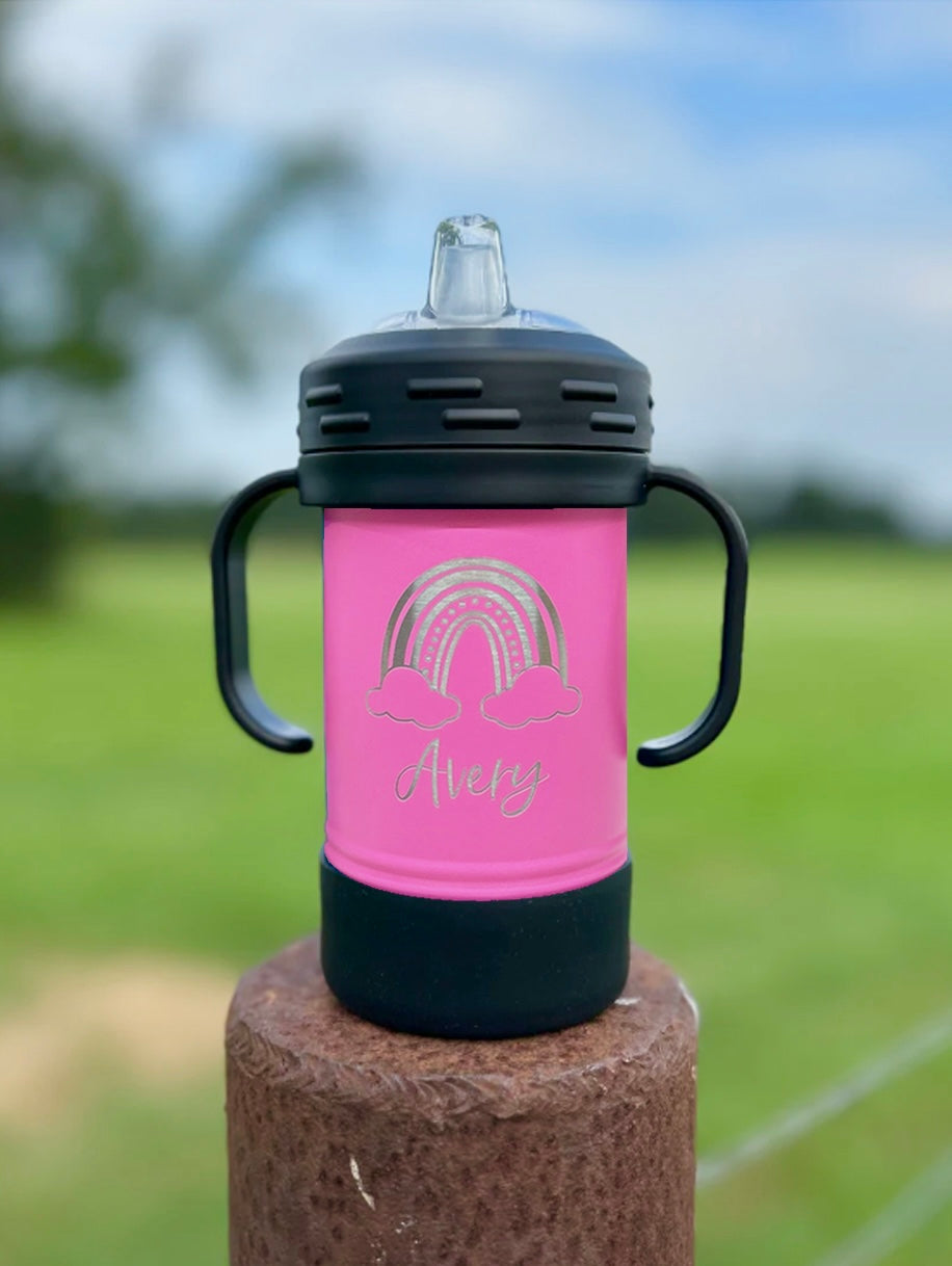 Hot Pink 10 oz. Sippy Cup with Brand or Logo