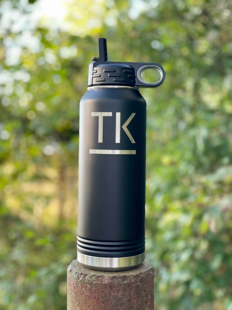 Black 32 oz. Water Bottle with Brand or Logo