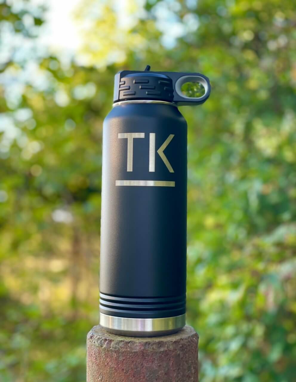 Black 32 oz. Water Bottle with Brand or Logo